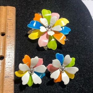 Sarah coventry brooch and clip earrings